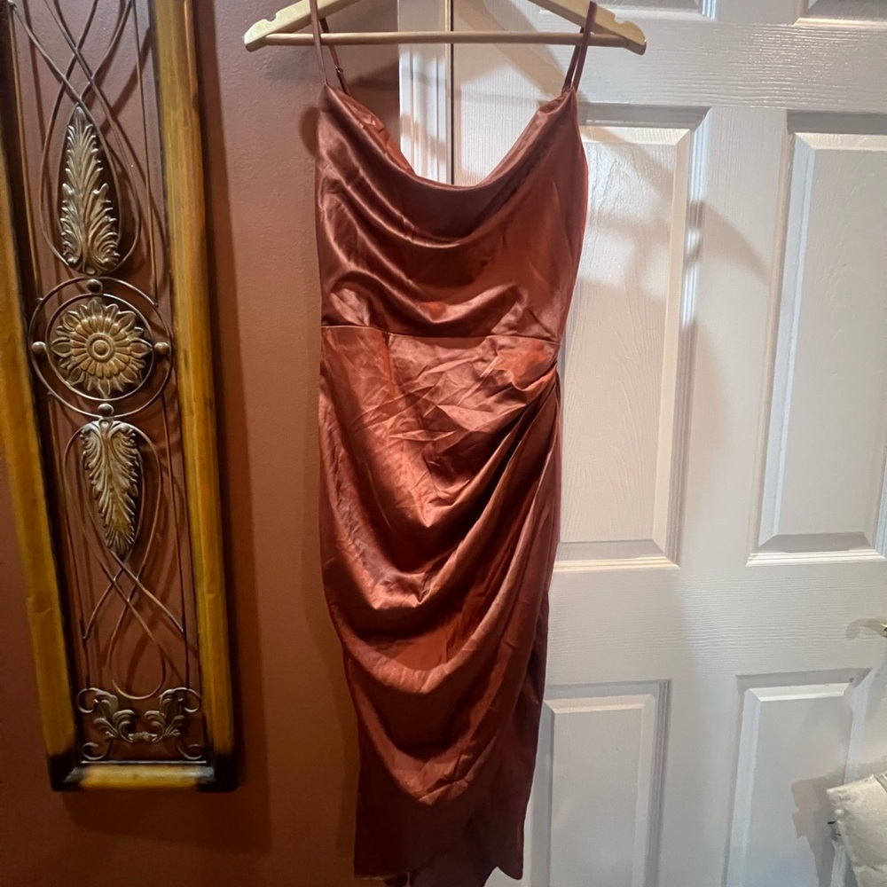 Elegant Rust Dress-XS
